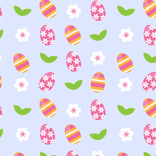 复活节彩蛋花卉图案背景