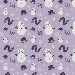 紫色背景雪人图案纹理