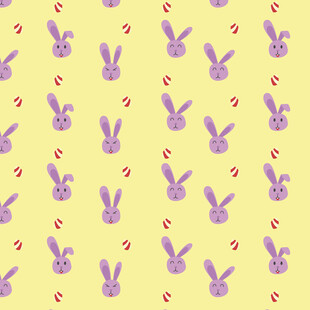 可爱兔子图案背景