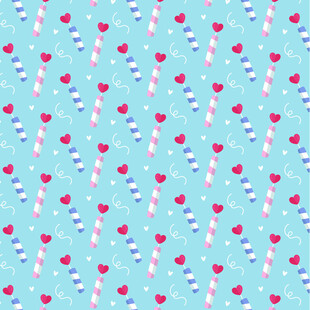 浅蓝色爱心条纹图案背景