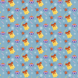 蓝色底可爱动物图案背景