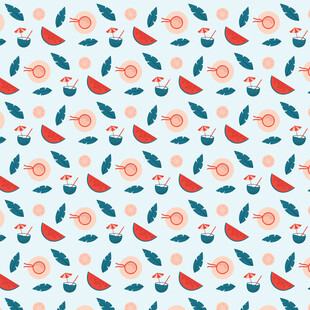 花卉小鸟图案背景纹理