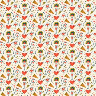 可爱卡通图案背景纹理