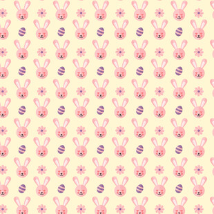 粉色兔子图案可爱背景