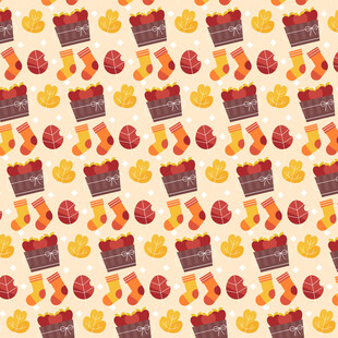 卡通风格美食图案背景