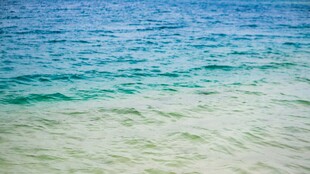 清澈海边的美丽蓝色海水