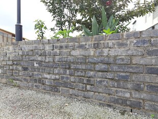 灰色石砌围墙景观