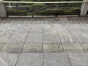 户外灰色石板地面景观