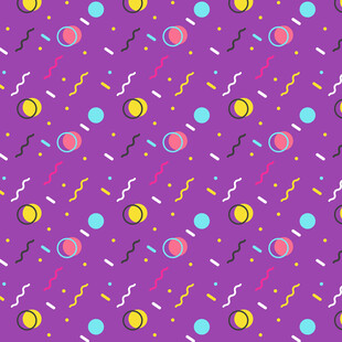 紫色背景多彩图案无缝纹理
