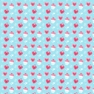 浅蓝色背景樱桃图案纹理