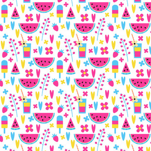 夏日缤纷水果图案设计