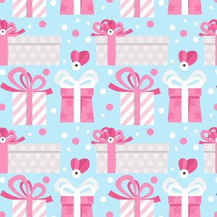 粉色系礼物图案背景