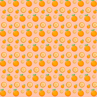 橙色水果图案无缝背景图