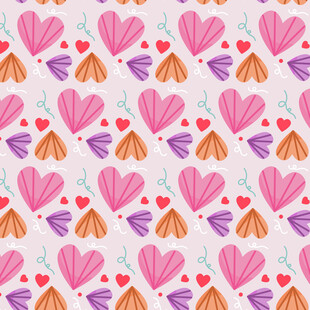 心形花朵图案背景图