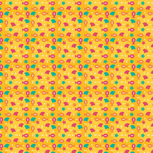 多彩碎花黄色背景图案