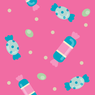 粉色背景糖果图案设计