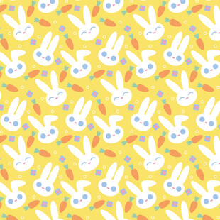 可爱兔子图案背景