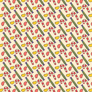 花卉几何图案无缝背景图