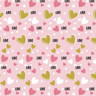 粉色爱心浪漫图案背景