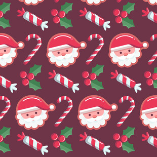 圣诞老人圣诞元素图案