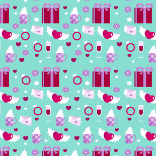 浪漫婚礼元素图案背景