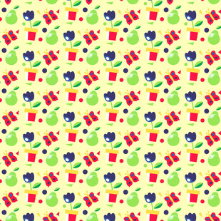 多彩节日元素无缝图案