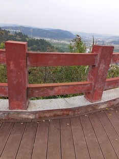 木质围栏旁的美丽景致