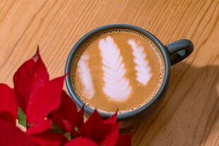 圣诞风拿铁咖啡艺术