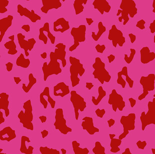 粉色背景的红色豹纹图案