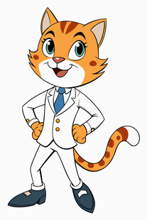 穿西装的可爱猫咪