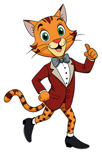 穿西装的俏皮猫咪