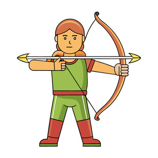 射箭的古代战士