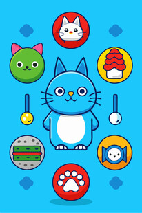 可爱卡通动物形象集合