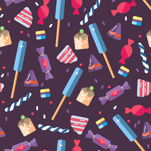 缤纷糖果图案背景