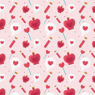 粉色爱心图案浪漫背景