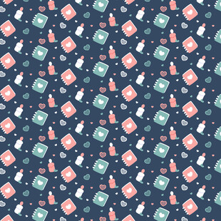 圣诞元素无缝图案背景