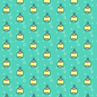 绿色背景的灯笼图案设计