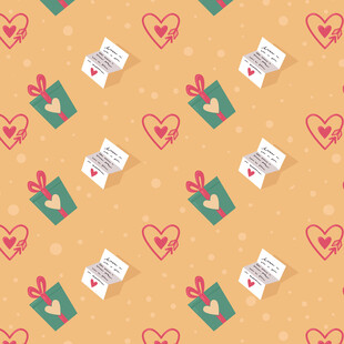 爱心礼物图案背景设计