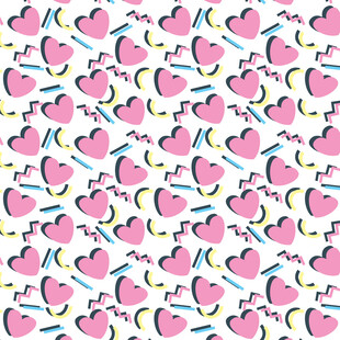 粉色爱心图案背景