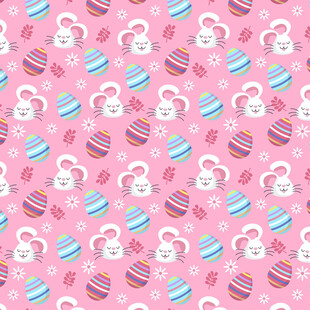 粉色可爱糖果兔子图案背景