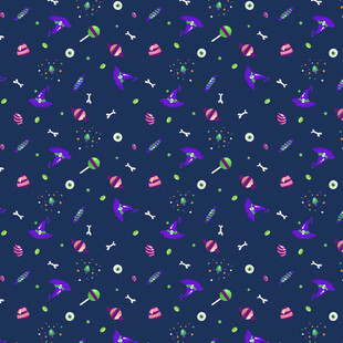 梦幻花卉星星图案背景