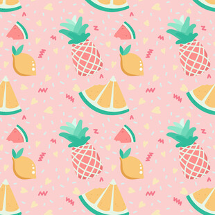 粉色水果图案背景