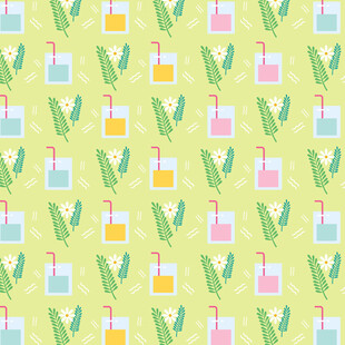 清新绿植图案背景纹理