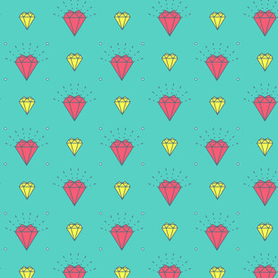 心形钻石图案背景