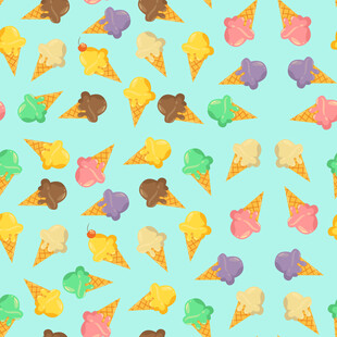 多彩冰淇淋图案背景
