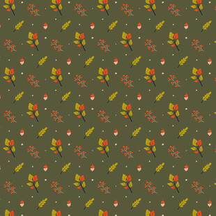 复古风多彩植物图案背景