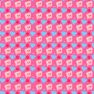 粉色爱心图案无缝背景