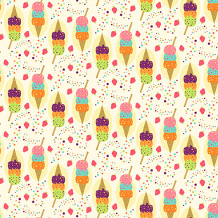 多彩冰淇淋图案背景