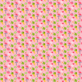 粉色花卉图案无缝背景