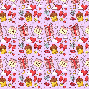 爱心礼物图案背景图